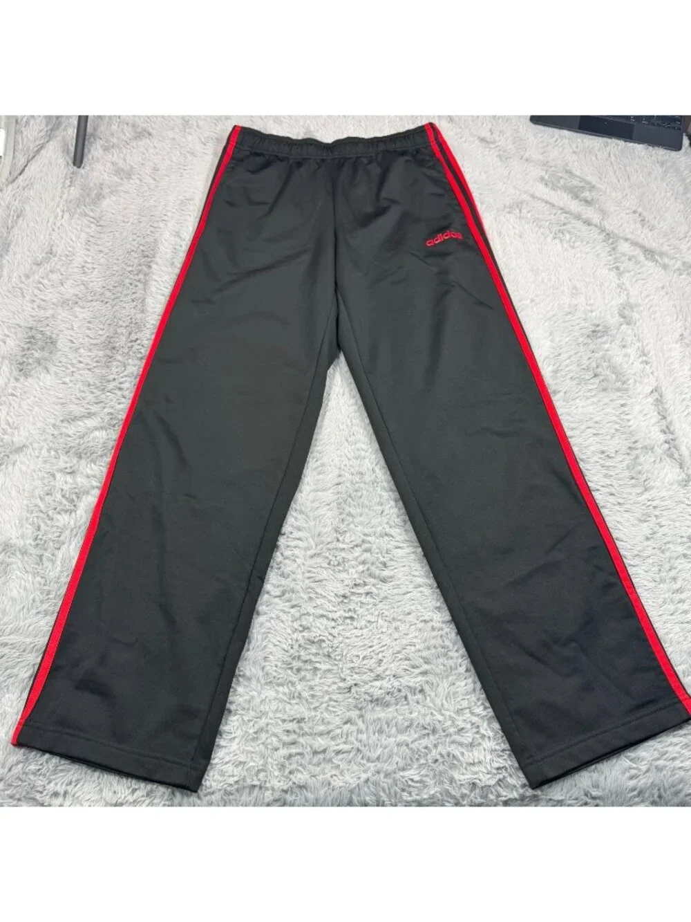 Adidas Pant Men's M Black Polyester Straight Performance Gym Training Workout